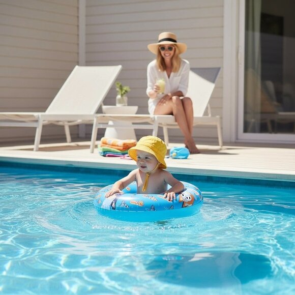 Bluey Kids Swim Tube by Bestway Ages 3+ Blue Pool Float Ring New in Package - Picture 6 of 8